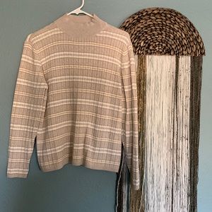 Mock-neck neutral long sleeve